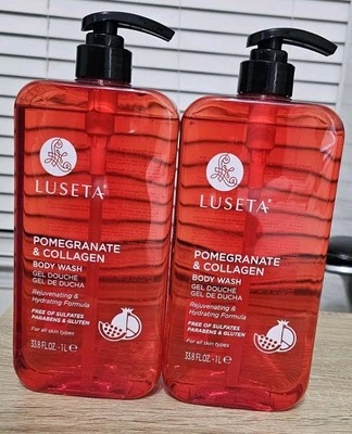 LUSETA ~ POMEGRANATE & COLLAGEN Rejuvenating Hydrating Formula BODY WASH 2-pack - Image 1 of 3