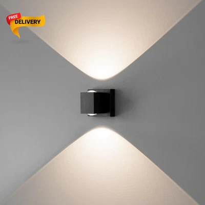 LED Dimmable Wall Sconce Indoor Black Modern up and down Movie Theater Sconces.. - Image 1 of 4