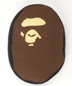 AUTHENTIC A BATHING APE BAPE APE HEAD CUSHION BROWN NEW SALE  - Picture 1 of 4