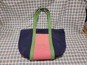 Vintage Blue Pink Green 1980s Tote Bag Woodchip Designers Martha's Vineyard