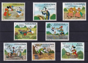 Rumänien 8 Werte Disney seltene Marken gestempelt nicht komplett - Picture 1 of 1