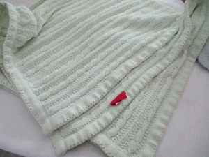 Amy Coe Red Label Limited Edition Salbeigrün Chenille Babydecke lovey soft - Bild 1 von 3