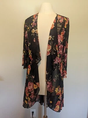 Zero 2 Eight XL Sheer Mesh Duster Long Cardigan boho - Image 1 of 4