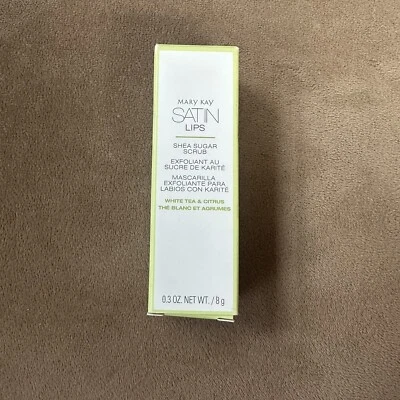 Exfoliante Mary Kay Satinado Labios SHEA AZÚCAR Suaviza Nuevo en Caja Té Blanco y Cítricos Foto 1 de 2
