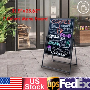 LED Message Board Sign Illuminated Neon Erasable Menu Board Adjustable Height - Picture 1 of 20
