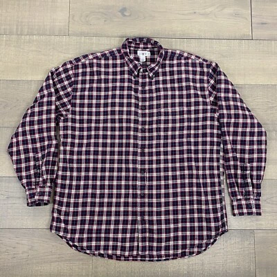 VTG J.Crew Shirt Mens XL Tall Oarsman Long Sleeve Flannel Plaid Button Up Multi - Image 1 of 4