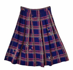 VTG 90’s Pleated Plaid Skirt Ducks Old Money Equestrian Regency Women’s Sz 10P - Picture 1 of 7