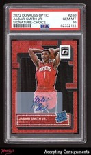 2022-23 Donruss Optic Rated Rookies Sig. Choice Jabari Smith Jr. RC AUTO PSA 10