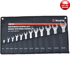 Würth® Red Stripe 12 Piece Double Open End Wrench Set Metric 6 - 32mm 5754104912 - Picture 1 of 3