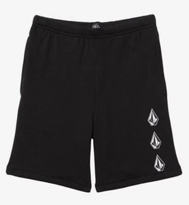 Volcom Toddler Boys Black Iconic Stone Fleece Shorts, 7/XL - Picture 1 of 2