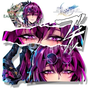 EARLFAMILY 5.1" Gothic Punk Kafka Fanart Car Stickers Anime Honkai Peeker Decals - Picture 1 of 12