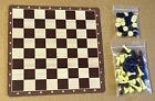 3 in 1 Chess Backgammon Draughts Games Set. 2-Sided Board. Plastic Pieces.