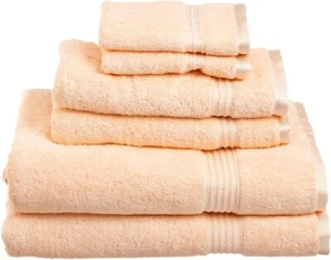 Superior 600GSM Heritage Egyptian Cotton 12-piece Bath Towel Set, Peach, NWT - Picture 1 of 7