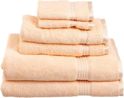 Superior 600GSM Heritage Egyptian Cotton 12-piece Bath Towel Set, Peach, NWT - Image 1 of 4