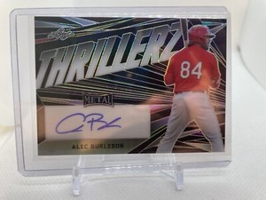 Alec Burleson 2022 Leaf Metal Auto Autograph Thrillerz Cardinals 1/1 Proof C27