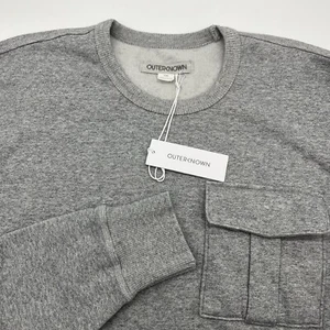 Sudadera Outerknown Para Hombre Gris Medio Jaspe Cuello Redondo Vellón Algodón Orgánico - Imagen 1 de 7