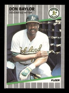 1989 Fleer #1 Don Baylor Oakland Athletics  NM-MT Baseball Card *C183