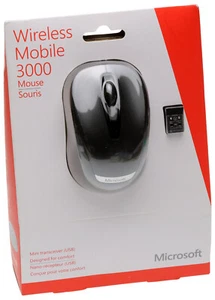 Microsoft Wireless Mobile 3000 Wheel Mouse PC MAC w/ USB Receiver - NEW SEALED - Picture 1 of 2