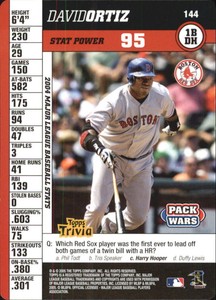 2005 Topps Pack Wars Baseball Card #144 David Ortiz