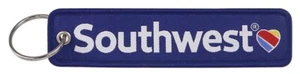 STUNNING SOUTHWEST AIRLINES EMBROIDERED TAG KEYCHAIN/KEY RING...NOT EASILY FOUND - Picture 1 of 4