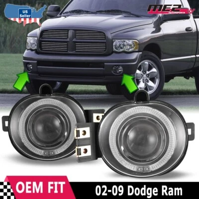 Par de luces antiniebla transparentes para parachoques para Dodge Ram 1500 2500 3500 2002-2009 Foto 1 de 4