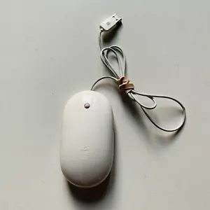 OEM White Genuine Apple "Mighty Mouse" Optical Wired USB iMac/PC Mac Mini A1152 - Picture 1 of 7