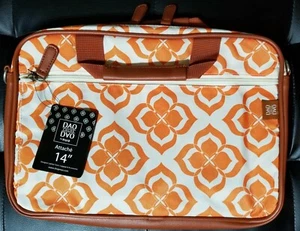 NEW🔥👜14" Chloe Dao For Nuo Laptop Bag Case Shell Travel Briefcase Orange/White - Picture 1 of 9