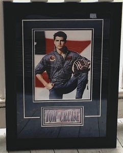 TOM CRUISE SIGNED AUTOGRAPH TOP GUN FRAMED 16" X 20" VERY RARE! WITH COA (14A) - Picture 1 of 5