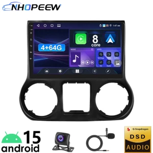 Qualcomm 8 Core Android 15 For Jeep Wrangler 2015-2017 Car GPS Radio 4GB+64GB - Picture 1 of 23