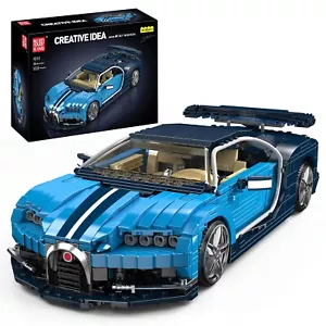Mould King 10111 Super Auto Blue Car Model Zestaw Klocki zaciskowe Zabawka - Zdjęcie 1 z 9