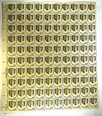 US STAMPS SCOTT #1584 CAST A FREE BALLOT 3C SHEET Of 100 MNH, 1977 - Image 1 of 2