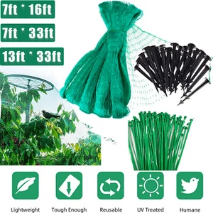 16/33 FT Heavy Duty Anti-Bird Netting Garden Farm Plant Net Reusable Nylon Mesh - Picture 1 of 49