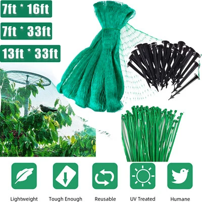 16/33 FT Heavy Duty Anti-Bird Netting Garden Farm Plant Net Reusable Nylon Mesh - Image 1 of 4