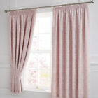 Blush Blossom Floral Jacquard Rope Trim Bedding Curtains Matching Range