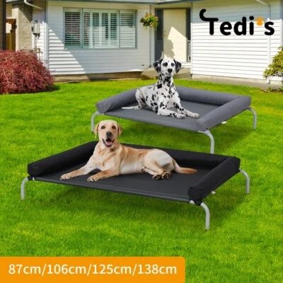 Tedi's Elevated Pet Dog Bed Raised Trampoline Hammock Mesh Removable Bolster - image 1 of 4