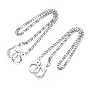 Herren Felsen Dunkle Gothic Punk-Halskette Halsband Handschellen Anhängerkette - Bild 1 von 11