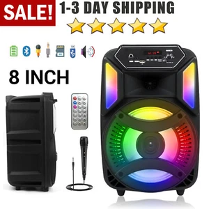 Haut-parleur Bluetooth portable subwoofer basse lourde système audio fête + télécommande et micro - Photo 1 sur 9