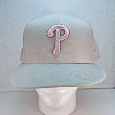 2024 New Era Philadelphia Phillies Cream Pink Mother’s Day Patch 59FIFTY 8 - Image 1 of 4