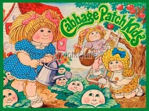 CABBAGE PATCH KIDS Lunchbox 2" x 3" Kühlschrank MAGNET Vintage KUNST - Bild 1 von 3
