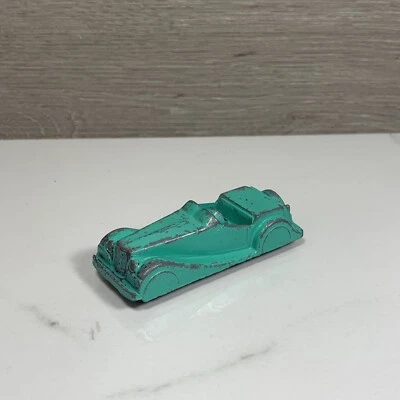 Roadster turquesa diecast Midgetoys de colección de los años 50 hecho en Estados Unidos Jaguar o MG Foto 1 de 4