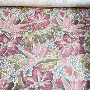 vtg fabricut upholstery fabric stanley king tristan wild berry pink floral 12yr - Picture 1 of 12