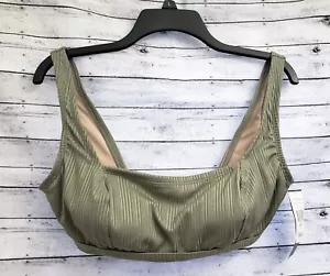 Aqua Couture Swim Bikini Top Bra Women's Size XL Olive Green Removable NEW *V - Picture 1 of 7