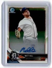 2018 Bowman Chrome Prospects Autographs Matt Hall Auto Detroit Tigers #CPA-MH