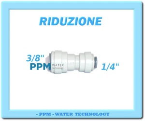 RIDUZIONE DI PASSAGGIO 3/8" X 1/4" JOHN GUEST OSMOSI INVERSA RACCORDO RAPIDO - Picture 1 of 3