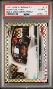 2022 Topps Chrome George Russell #19 Gold Checker /50 PSA 10