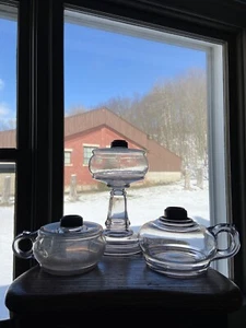 Lot Of (3) Antique Oil Lamp bases - Picture 1 of 5