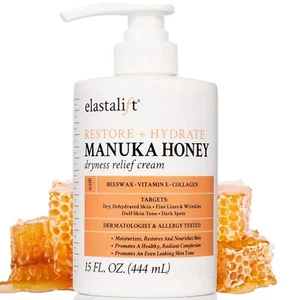 2 PACK ~ MANUKA HONEY Restore + Hydrate Chronic Dry Aging Skin CREAM 15 oz each - Picture 1 of 2