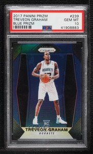 2017-18 Panini Prizm Blue /199 Treveon Graham #239 PSA 10 GEM MT Rookie RC