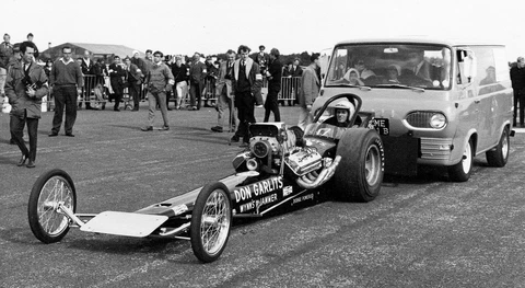 Don Garlits England Top Fuel Wynn's Jammer B&W  Poster 11"x17" Photo Cover