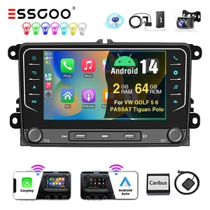 DAB+ CarPlay Autoradio Android GPS Nav 64G Für VW GOLF 5 6 Passat Touran Tiguan - Bild 1 von 17